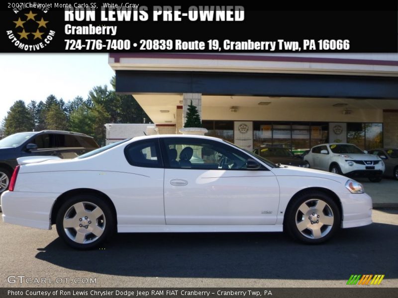 White / Gray 2007 Chevrolet Monte Carlo SS