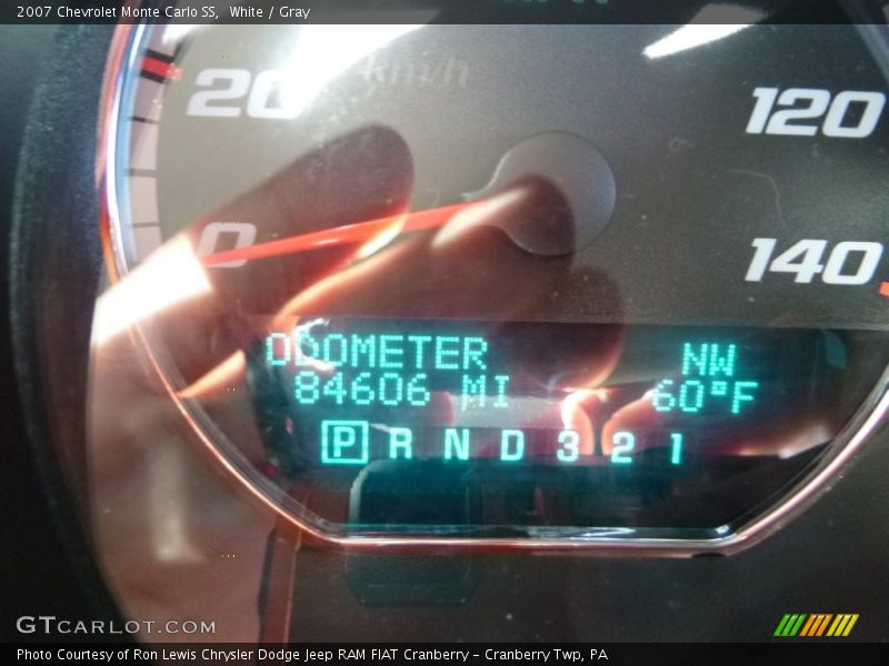 White / Gray 2007 Chevrolet Monte Carlo SS