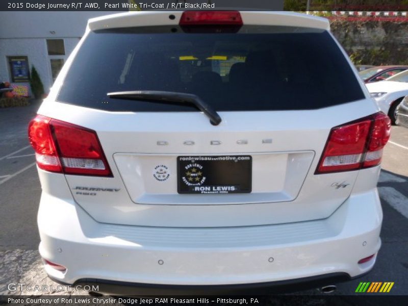 Pearl White Tri-Coat / R/T Black/Red 2015 Dodge Journey R/T AWD