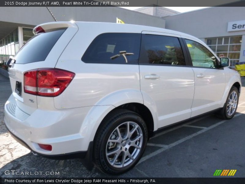 Pearl White Tri-Coat / R/T Black/Red 2015 Dodge Journey R/T AWD