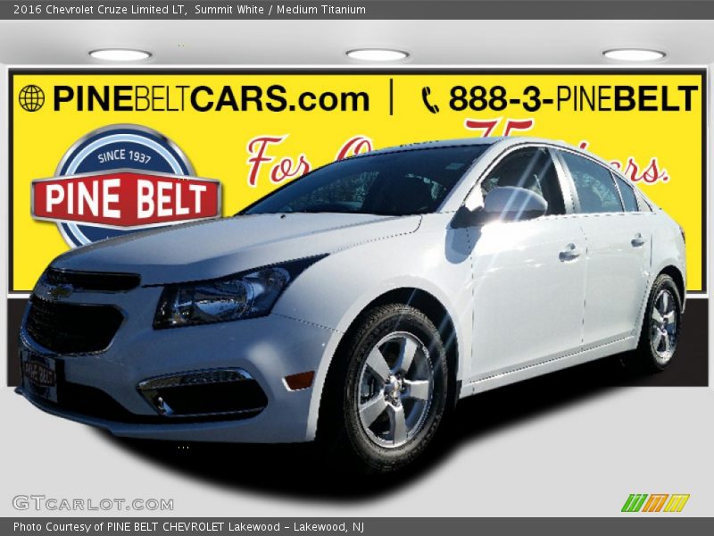 Summit White / Medium Titanium 2016 Chevrolet Cruze Limited LT