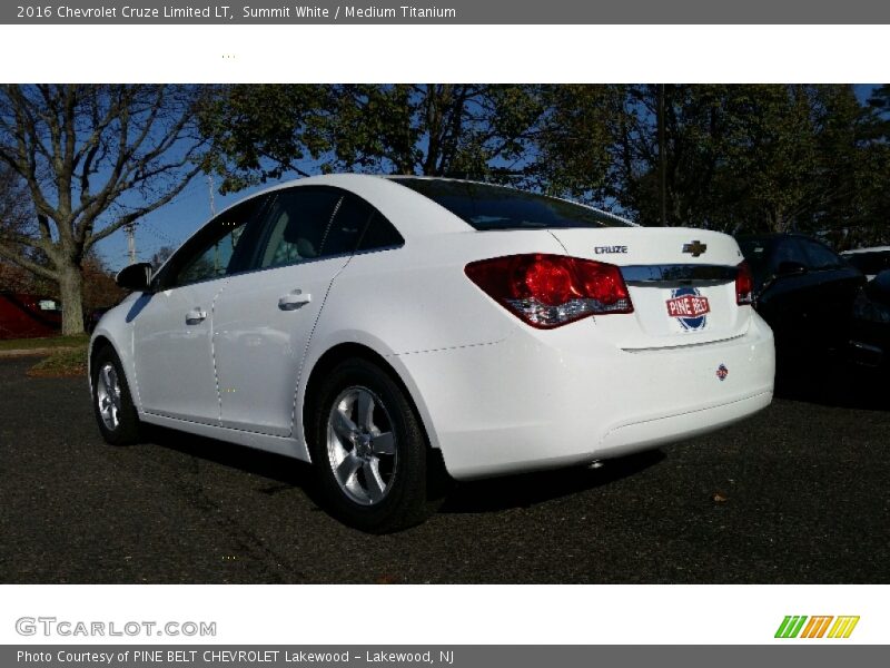 Summit White / Medium Titanium 2016 Chevrolet Cruze Limited LT