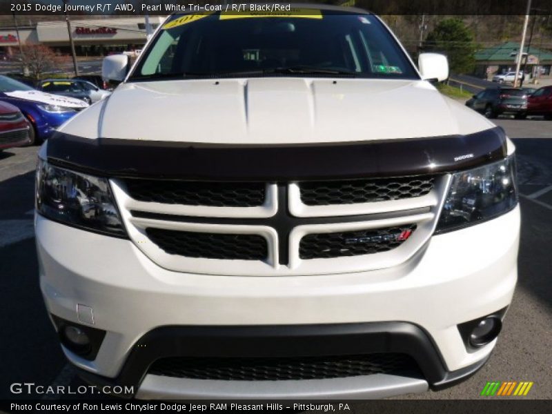 Pearl White Tri-Coat / R/T Black/Red 2015 Dodge Journey R/T AWD