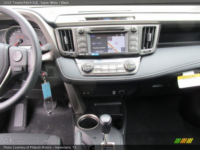Super White / Black 2015 Toyota RAV4 XLE