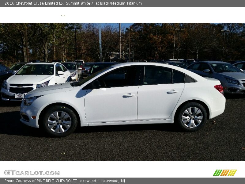 Summit White / Jet Black/Medium Titanium 2016 Chevrolet Cruze Limited LS