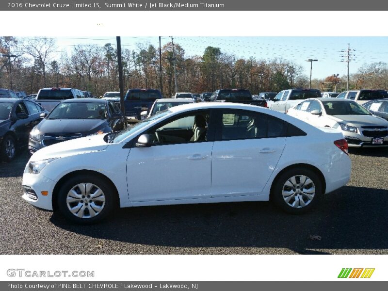 Summit White / Jet Black/Medium Titanium 2016 Chevrolet Cruze Limited LS