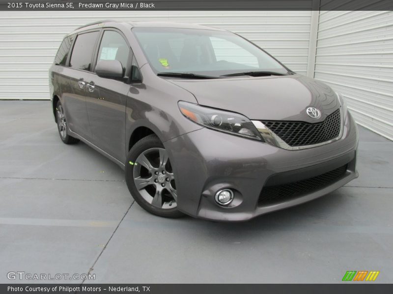 Predawn Gray Mica / Black 2015 Toyota Sienna SE