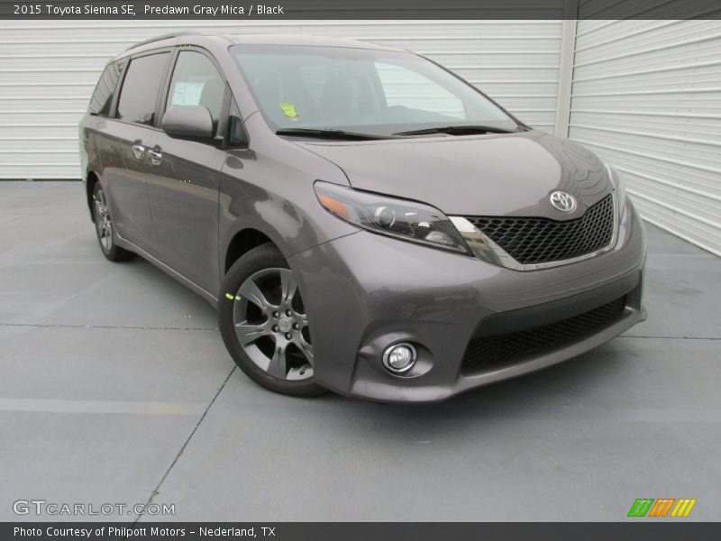 Predawn Gray Mica / Black 2015 Toyota Sienna SE