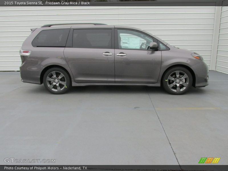 Predawn Gray Mica / Black 2015 Toyota Sienna SE