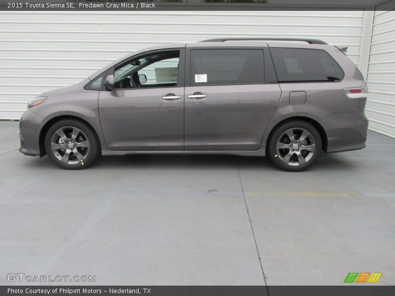 Predawn Gray Mica / Black 2015 Toyota Sienna SE