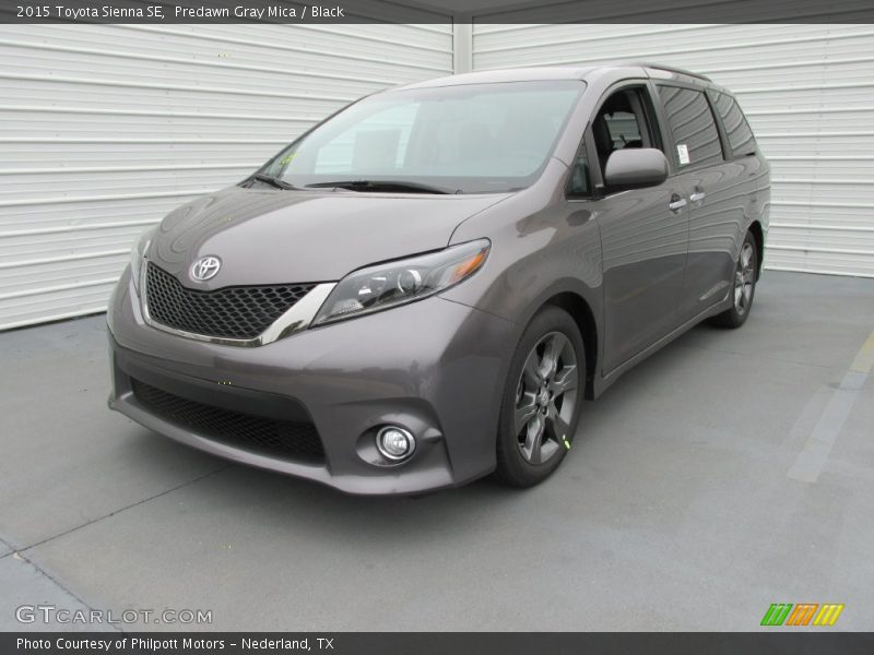 Predawn Gray Mica / Black 2015 Toyota Sienna SE