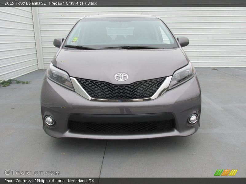 Predawn Gray Mica / Black 2015 Toyota Sienna SE