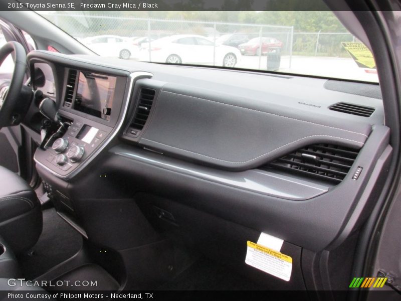 Predawn Gray Mica / Black 2015 Toyota Sienna SE