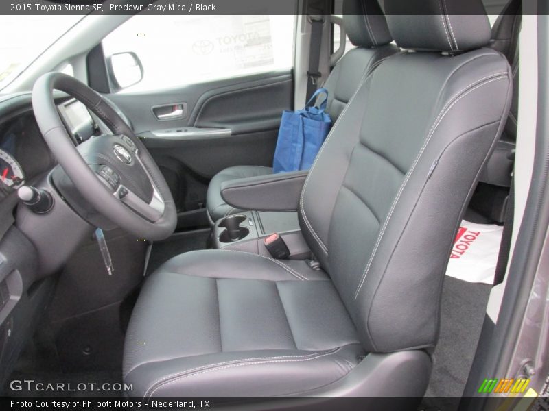 Predawn Gray Mica / Black 2015 Toyota Sienna SE