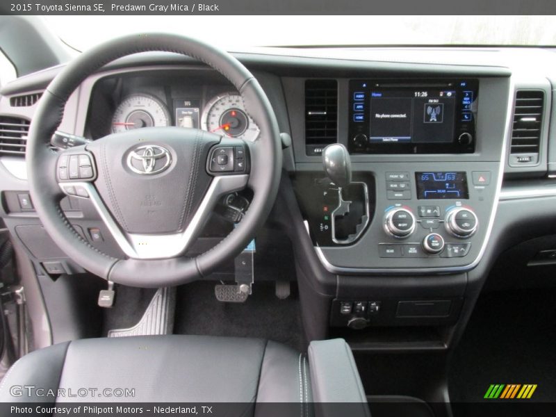 Predawn Gray Mica / Black 2015 Toyota Sienna SE