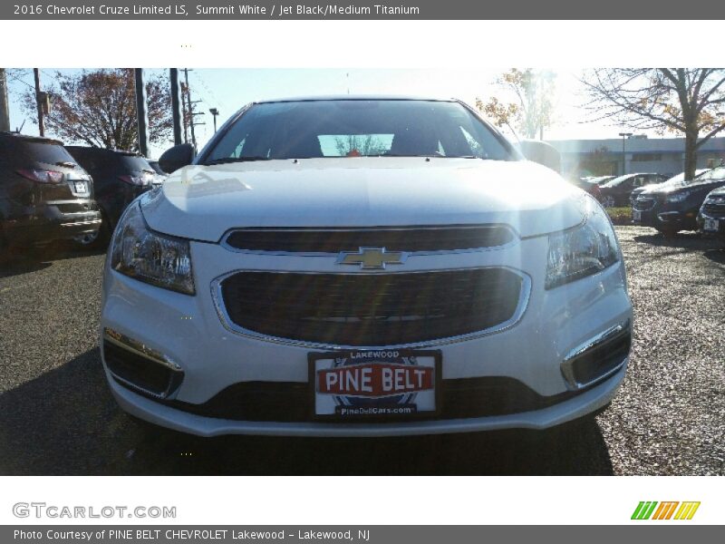 Summit White / Jet Black/Medium Titanium 2016 Chevrolet Cruze Limited LS