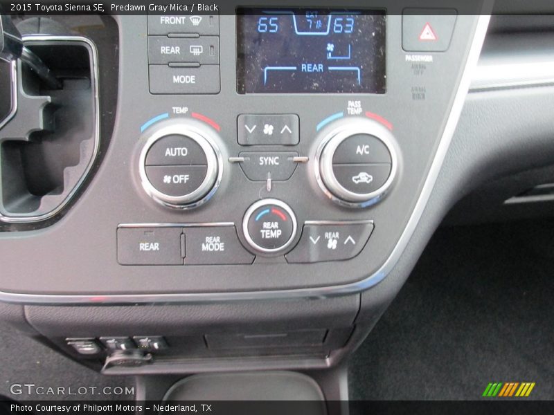 Predawn Gray Mica / Black 2015 Toyota Sienna SE