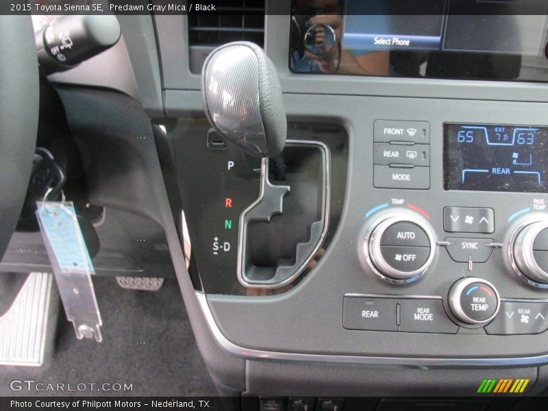 Predawn Gray Mica / Black 2015 Toyota Sienna SE