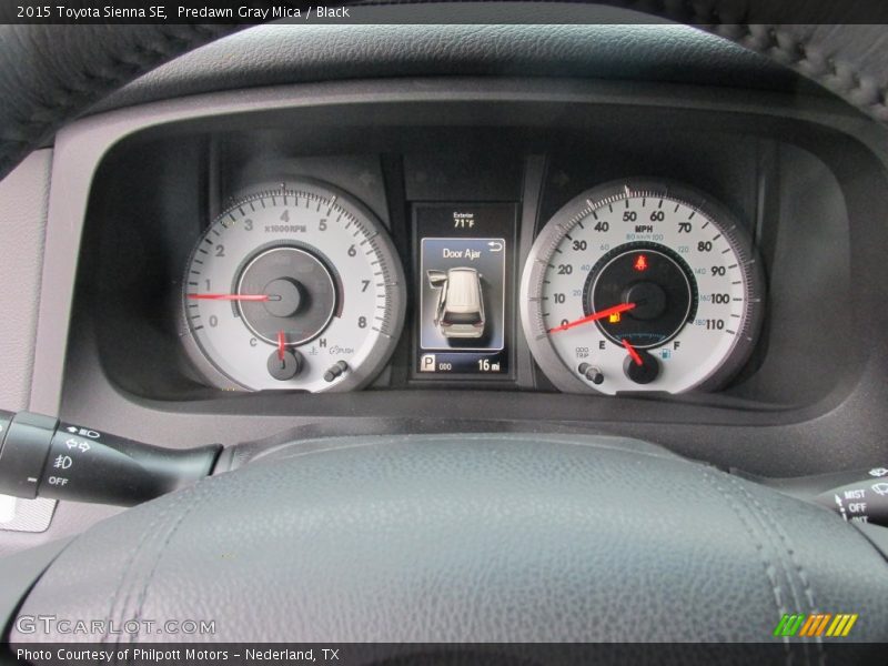 Predawn Gray Mica / Black 2015 Toyota Sienna SE