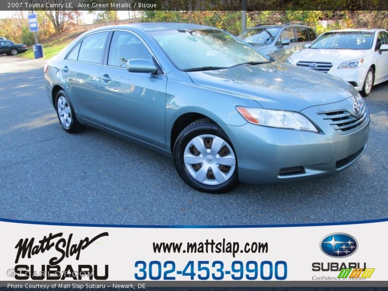 Aloe Green Metallic / Bisque 2007 Toyota Camry LE