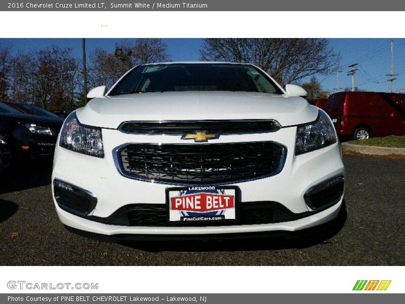 Summit White / Medium Titanium 2016 Chevrolet Cruze Limited LT