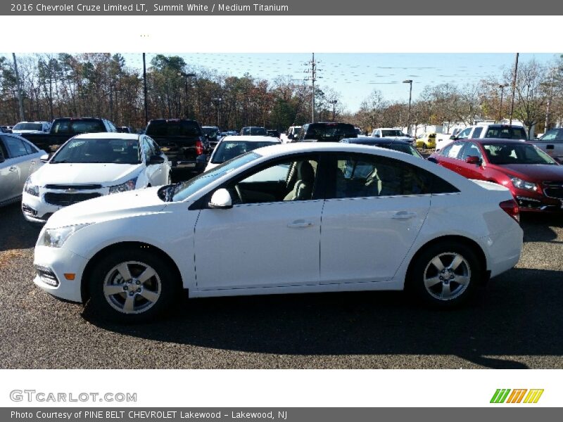 Summit White / Medium Titanium 2016 Chevrolet Cruze Limited LT
