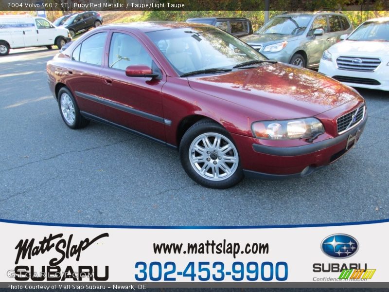 Ruby Red Metallic / Taupe/Light Taupe 2004 Volvo S60 2.5T
