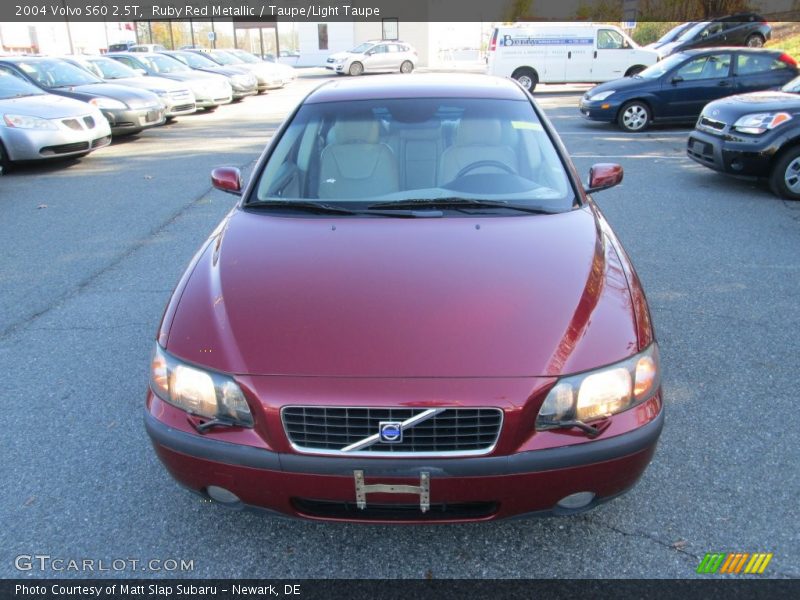 Ruby Red Metallic / Taupe/Light Taupe 2004 Volvo S60 2.5T