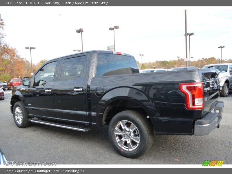 Black / Medium Earth Gray 2015 Ford F150 XLT SuperCrew
