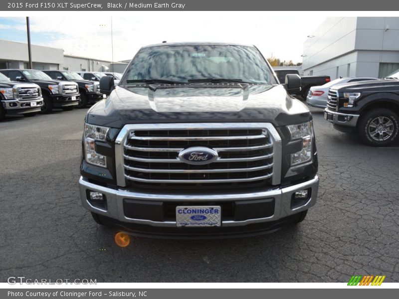 Black / Medium Earth Gray 2015 Ford F150 XLT SuperCrew