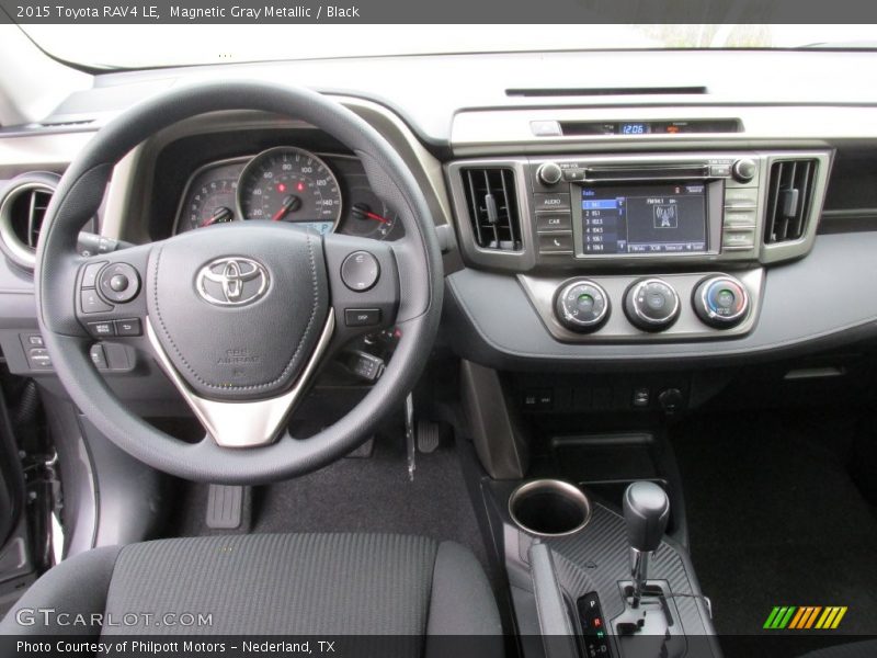 Magnetic Gray Metallic / Black 2015 Toyota RAV4 LE