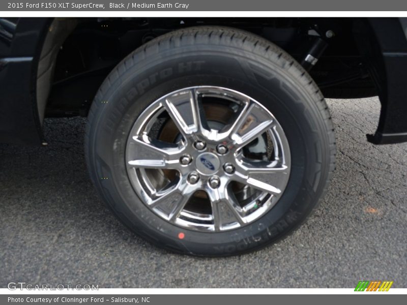 Black / Medium Earth Gray 2015 Ford F150 XLT SuperCrew