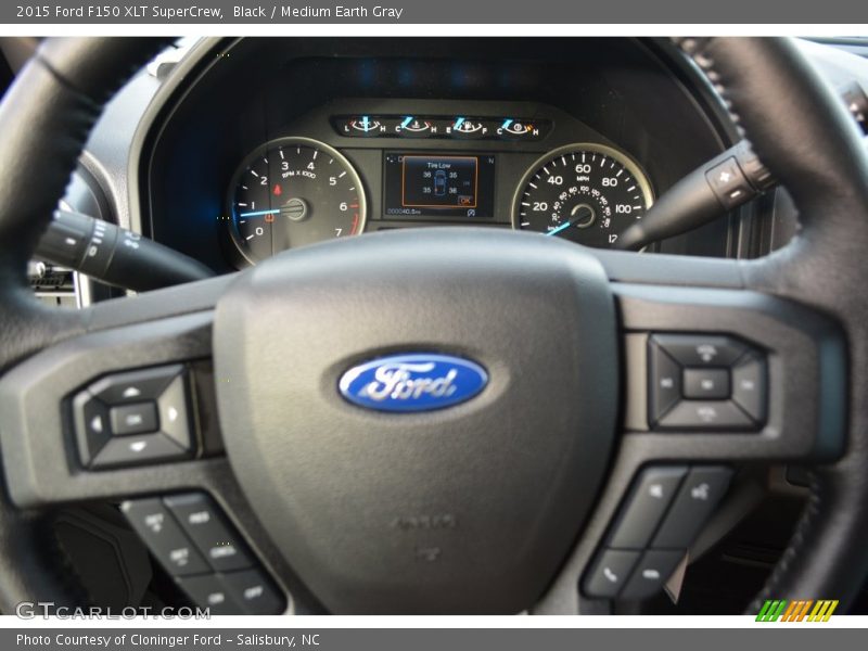 Black / Medium Earth Gray 2015 Ford F150 XLT SuperCrew