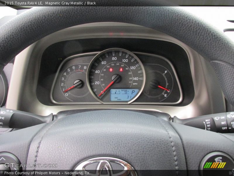 Magnetic Gray Metallic / Black 2015 Toyota RAV4 LE