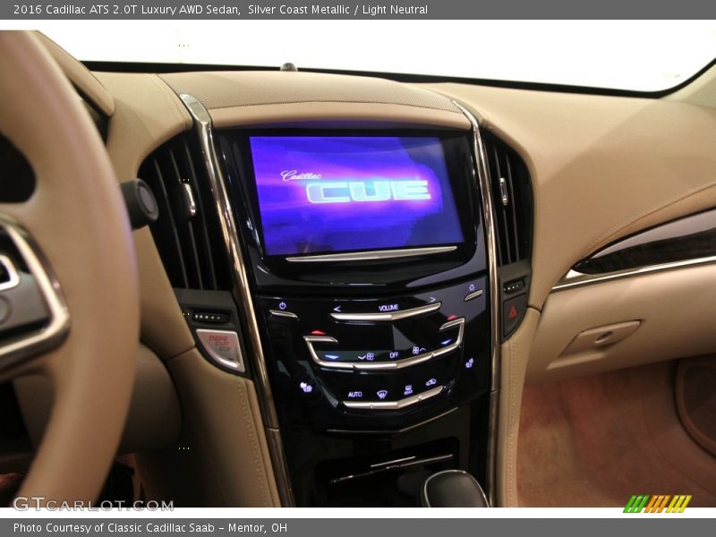 Silver Coast Metallic / Light Neutral 2016 Cadillac ATS 2.0T Luxury AWD Sedan