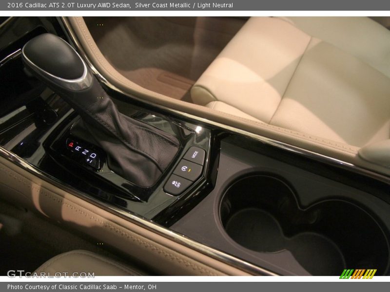Silver Coast Metallic / Light Neutral 2016 Cadillac ATS 2.0T Luxury AWD Sedan