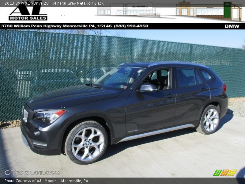 Mineral Grey Metallic / Black 2013 BMW X1 xDrive 28i