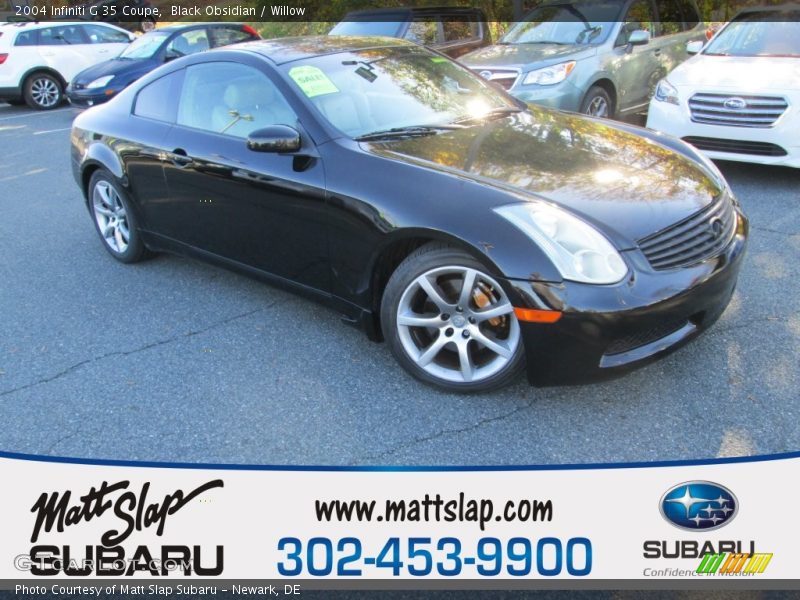 Black Obsidian / Willow 2004 Infiniti G 35 Coupe