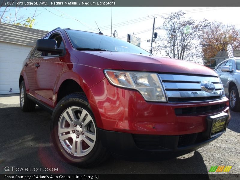 Redfire Metallic / Medium Light Stone 2007 Ford Edge SE AWD
