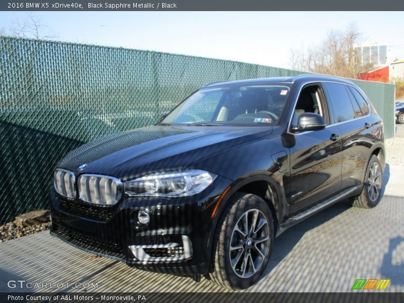 Black Sapphire Metallic / Black 2016 BMW X5 xDrive40e