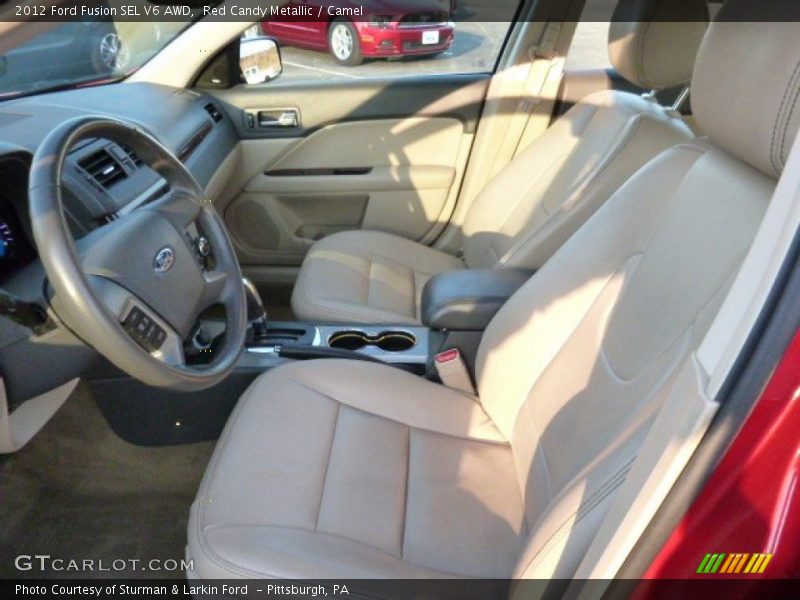 Red Candy Metallic / Camel 2012 Ford Fusion SEL V6 AWD