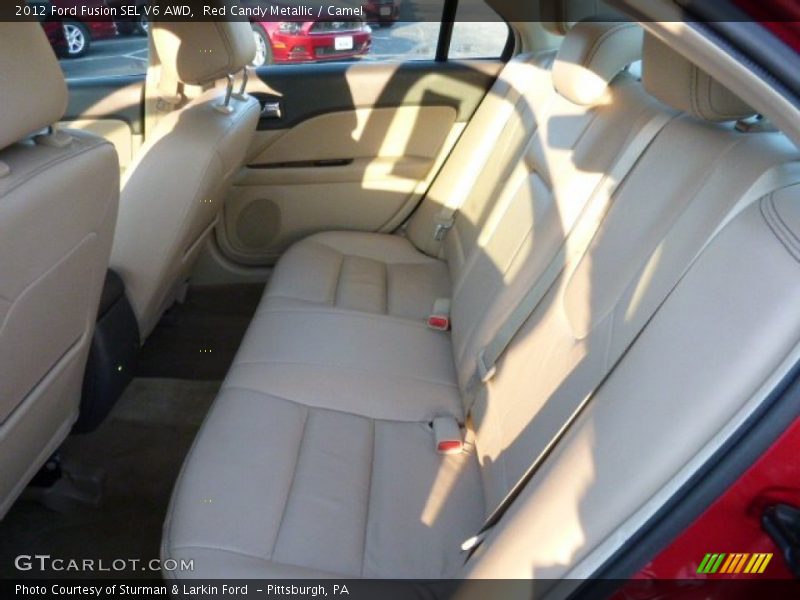 Red Candy Metallic / Camel 2012 Ford Fusion SEL V6 AWD