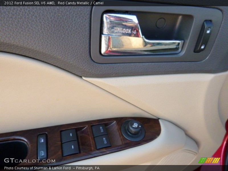 Red Candy Metallic / Camel 2012 Ford Fusion SEL V6 AWD