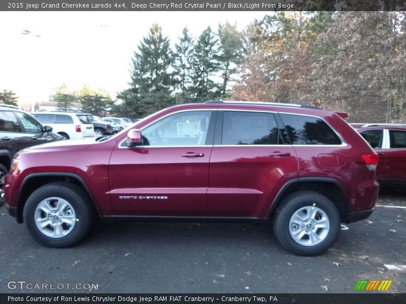 Deep Cherry Red Crystal Pearl / Black/Light Frost Beige 2015 Jeep Grand Cherokee Laredo 4x4