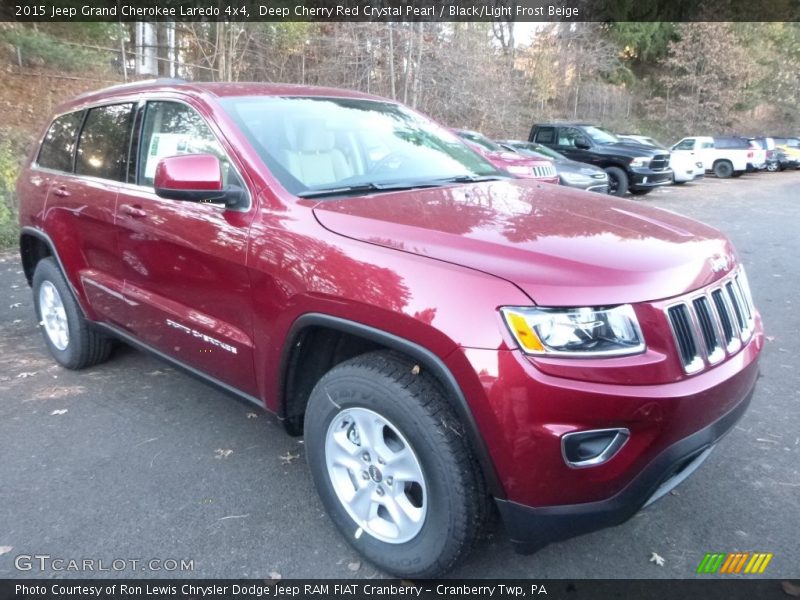 Deep Cherry Red Crystal Pearl / Black/Light Frost Beige 2015 Jeep Grand Cherokee Laredo 4x4
