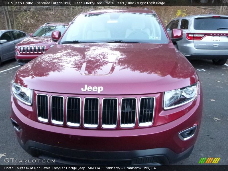 Deep Cherry Red Crystal Pearl / Black/Light Frost Beige 2015 Jeep Grand Cherokee Laredo 4x4