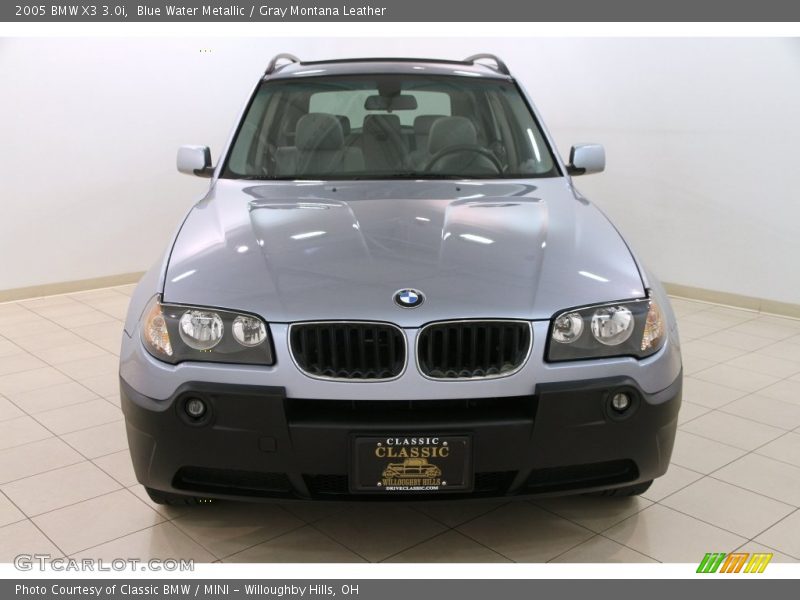 Blue Water Metallic / Gray Montana Leather 2005 BMW X3 3.0i