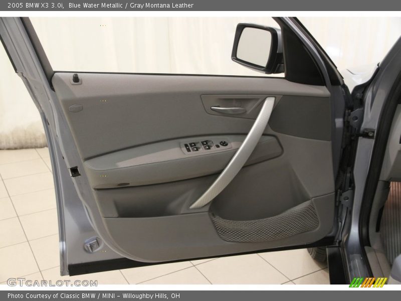 Blue Water Metallic / Gray Montana Leather 2005 BMW X3 3.0i