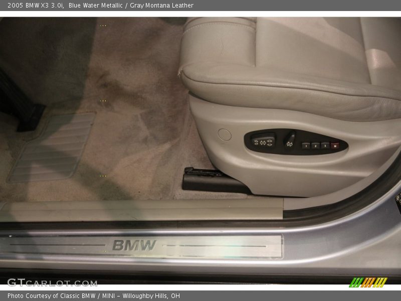 Blue Water Metallic / Gray Montana Leather 2005 BMW X3 3.0i