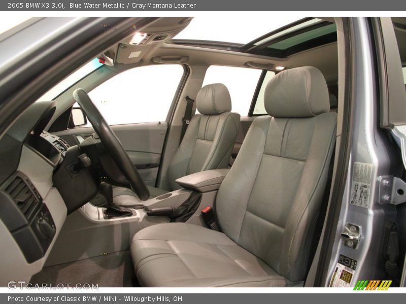 Blue Water Metallic / Gray Montana Leather 2005 BMW X3 3.0i